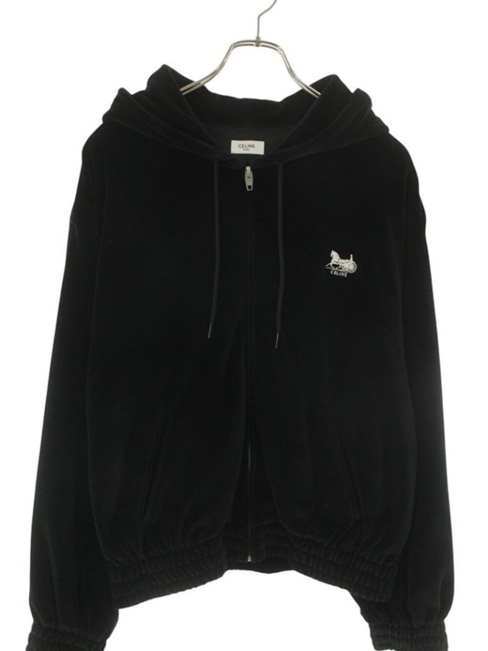 Celine Velvet Zip Up Hoodie